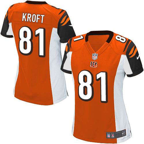 Women's Elite Tyler Kroft Nike Jersey Orange Alternate - #81 NFL Cincinnati Bengals